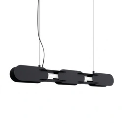 Závěsné LED svítidlo CHAIN 91 černé moderní do obývacího pokoje nad stůl