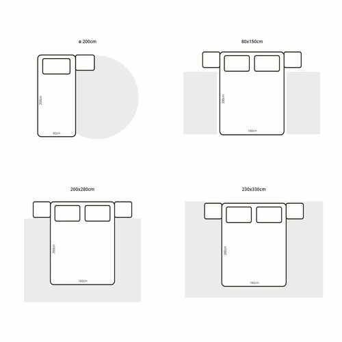 Vlněný koberec do obýváku Decor Bedou Cobblestone 200x280 cm béžový moderní boho snadno čistitelný