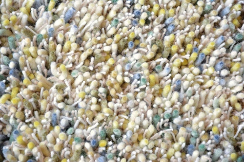 Moderní vlněný shaggy koberec do obýváku béžovo-šedý 250x350 cm Carpets&More