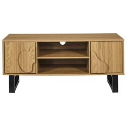 Televizní stolek Calypso 110 cm boho s policemi a zdobenými dvířky do obýváku Intesi