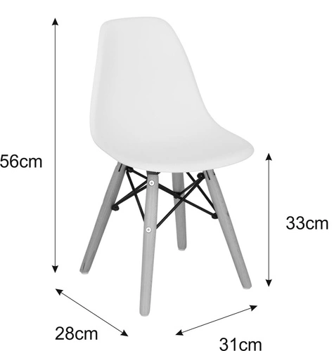 Dětská židle JuniorP016 inspirovaná DSW červená