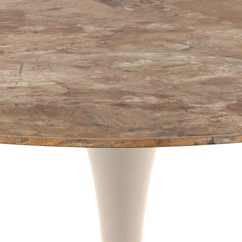 Kulatý jídelní stůl Malta Actona 90 cm hnědá béžová keramika moderní