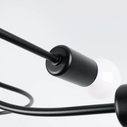 Lustr LEVAR 4 černý loftový stropní svítidlo do obýváku, ložnice, jídelny 75 cm