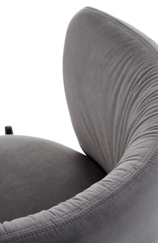 Čalouněná sametová židle Itzal šedá s područkami do jídelny a obývacího pokoje moderní