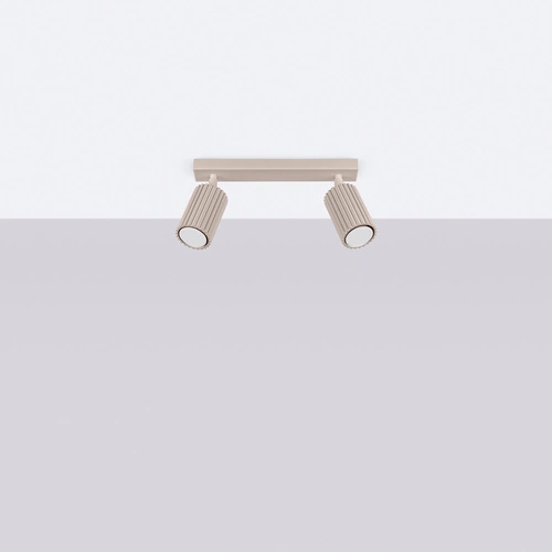 Stropní svítidlo KARBON 2 moderní béžové nastavitelné do obýváku a kuchyně hliník