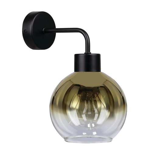 Nástěnné svítidlo Lady lampa černá 1x40W E27 zlaté stínítko