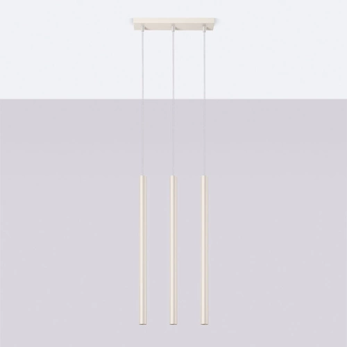 Závěsné svítidlo Pastelo 3 béžové moderní nastavitelné do obýváku a nad stůl