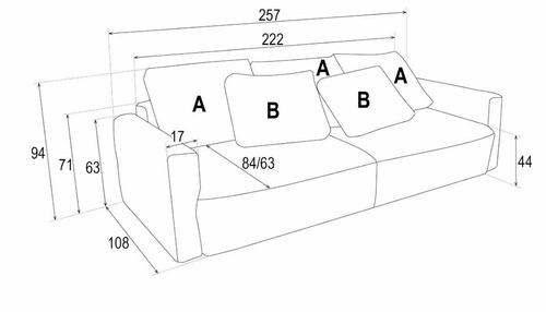 Rozkládací pohovka s funkcí spaní Loppie manšestrová terakota do obýváku moderní