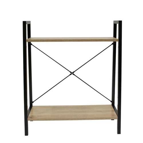 Kovová knihovna Cilyan Intesi do obýváku moderní přírodní černá 60 cm