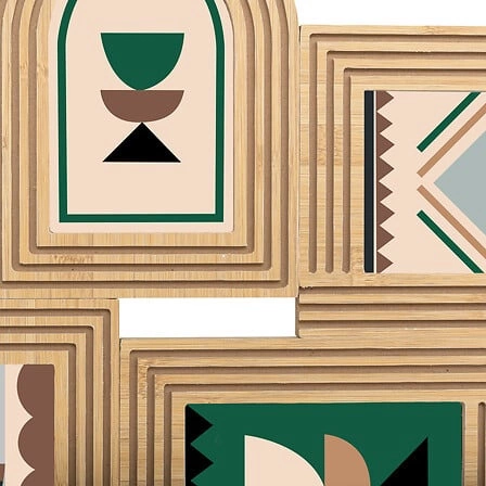 Dřevěný závěsný fotorámeček 41x57 Olivia Boho přírodní na zeď Atmosphera