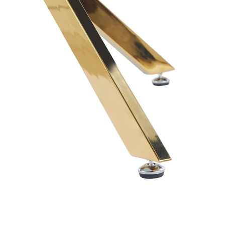 Kulatý skleněný stůl Edward bílý mramor 100 cm glamour do jídelny a obýváku Intesi