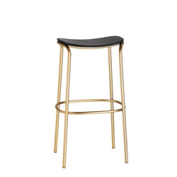 Barová židle Trick wood 75 cm černý dub, zlatá podnož OUTLET