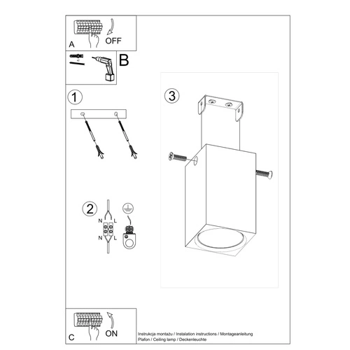 Dřevěné čtvercové stropní svítidlo KEKE 10 dub moderní do kuchyně, obýváku a ložnice