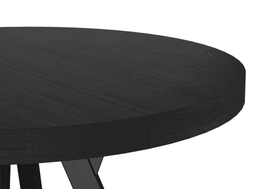 Kulatý rozkládací jídelní stůl Elon černý moderní 100 cm