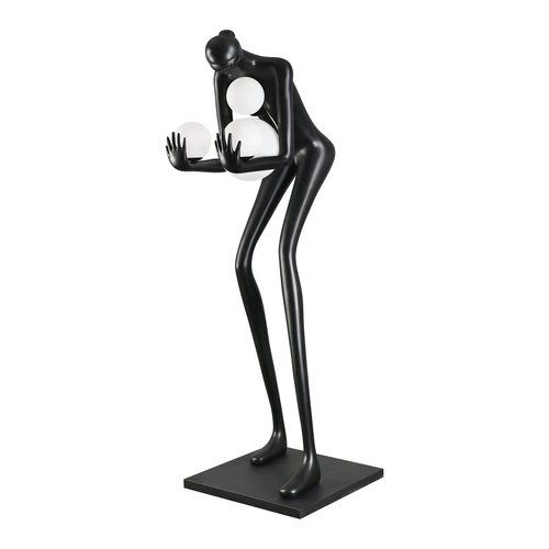 Stojací lampa WOMAN-2 BLACK 190 cm