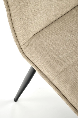 Čalouněná jídelní židle Noelle Intesi béžová moderní na černých nohách do jídelny a obýváku