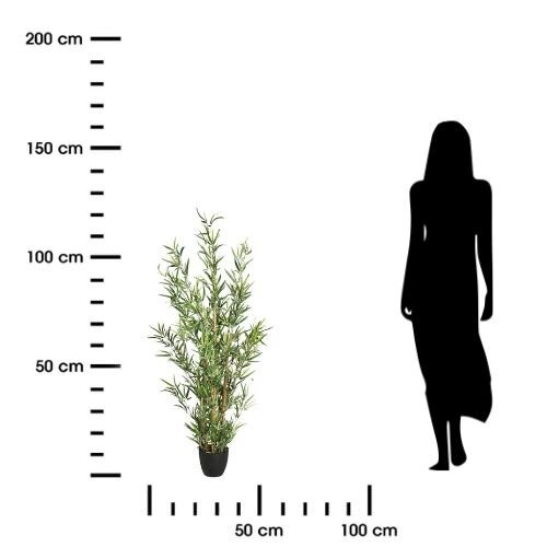 Umělý bambus v květináči Atmosphera 120 cm moderní umělá rostlina do obýváku