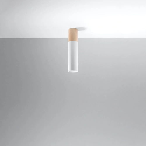 Moderní stropní svítidlo PABLO bílé dřevěné do obýváku a ložnice Sollux