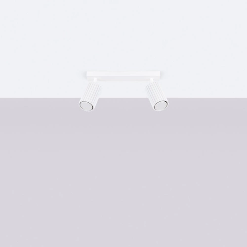 Stropní svítidlo KARBON 2 bílé moderní hliníkové do obýváku a ložnice nastavitelné