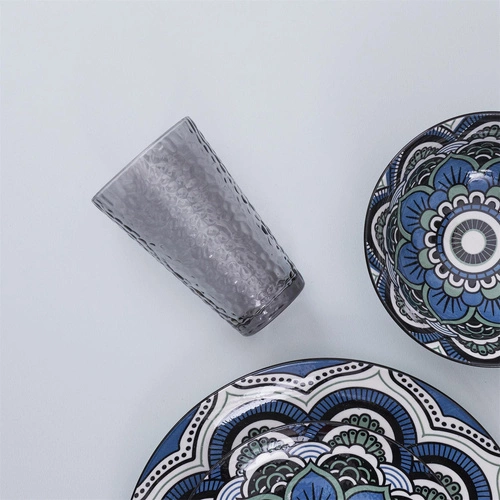 Sklenice Zekrit Intesi šedá 300 ml na nápoje moderní na limonádu