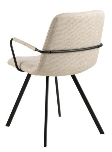 Jídelní čalouněná židle Selina Actona béžová s područkami na černých nohách