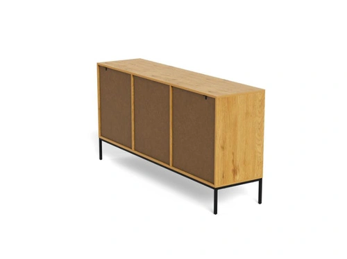 Komoda Palmdale dub přírodní černá 158 cm moderní do obývacího pokoje