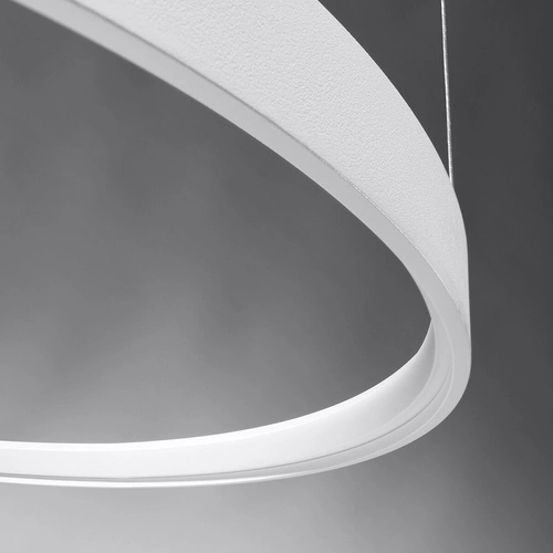 LED lustr Rio 78 bílý moderní do obýváku industriální kulatý kovový 78 cm