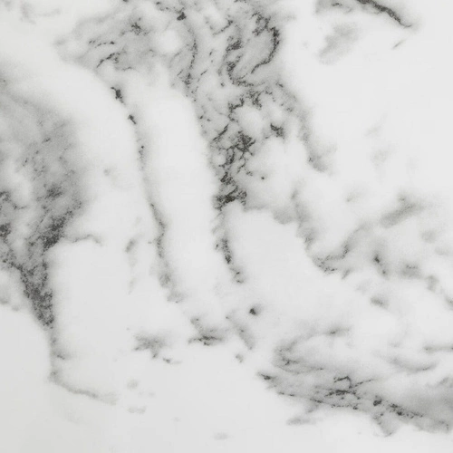 Kulatý konferenční stolek Rayo bílý s mramorovým efektem 70 cm moderní glamour do obýváku Atmosphera