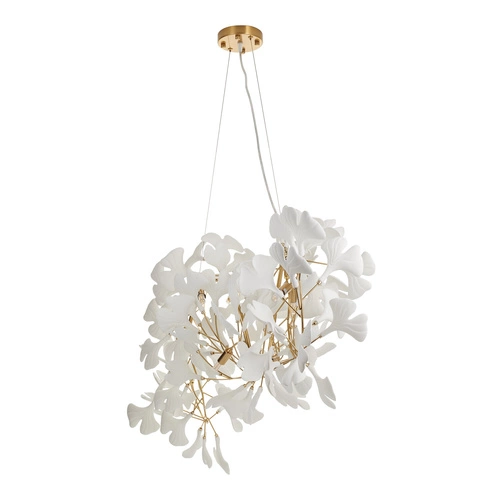 Závěsné svítidlo BOTANIKA WAVE zlatá bílá 125 cm moderní nad jídelní stůl