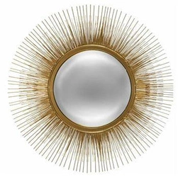 Kovové zrcadlo Soleil zlaté 58cm