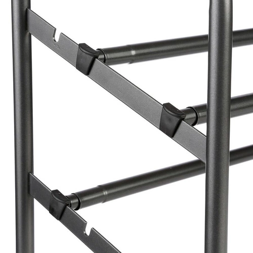 Kovový botník 5five simply smart černý loftový s nastavitelnou šířkou na 10 párů