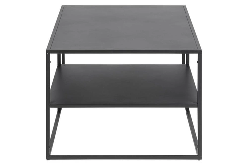 Černý stůl Newton s policí 90x60 cm