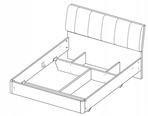 Manželská postel Madera 160x200 bílá čalouněná do ložnice moderní dub