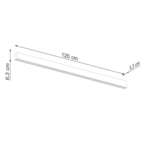 Stropní LED svítidlo SOREN černé moderní do obýváku a ložnice 120 cm