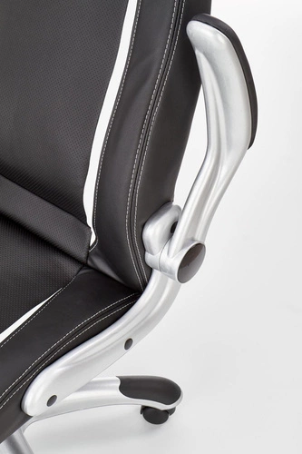 Ergonomická kancelářská židle Vetla černá kožená otočná s područkami Intesi