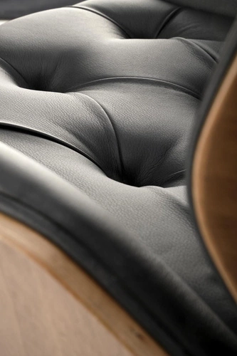 Ergonomická kancelářská židle Vinger Intesi ořech černá ekokůže otočná do kanceláře