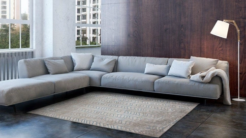 Moderní bavlněný koberec Tribeca Blue 200x280 obdélníkový do obýváku a ložnice