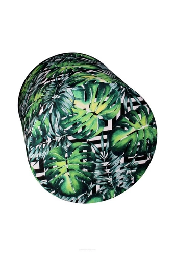 Zahradní voděodolný kulatý puf Hipno Monstera Intesi na balkon i terasu 40 cm