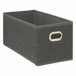 Látková úložná krabice do regálu 15x31 cm tmavě šedá s úchytem 5five simply smart