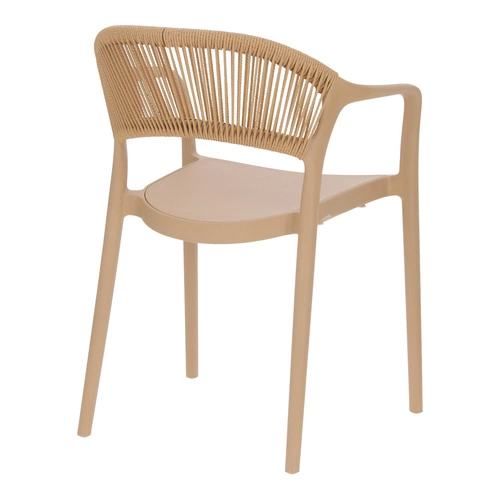 Zahradní židle Osma béžová Intesi z polypropylenu boho stohovatelná snadné čištění