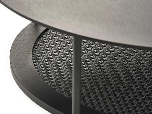 Konferenční stolek Pensacola kulatý 80 cm černý dub do obýváku