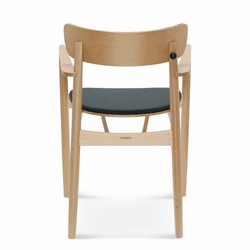 Čalouněná jídelní židle s područkami Fameg Nopp buková moderní do jídelny a obýváku na míru