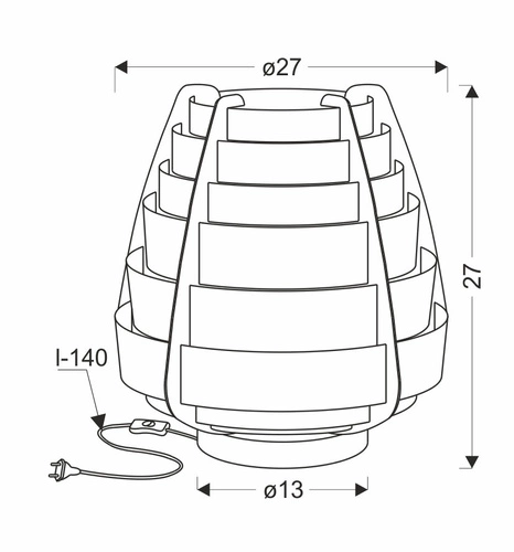Noční lampička boho Nagoja béžová dřevěná do ložnice a obýváku Ledea 27 cm