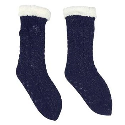 Intesi tmavě modré ponožky s copánkovým vzorem měkký polyester moderní dárek