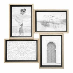 Černý závěsný multirám na 4 fotografie 10x15 Moly moderní Atmosphera