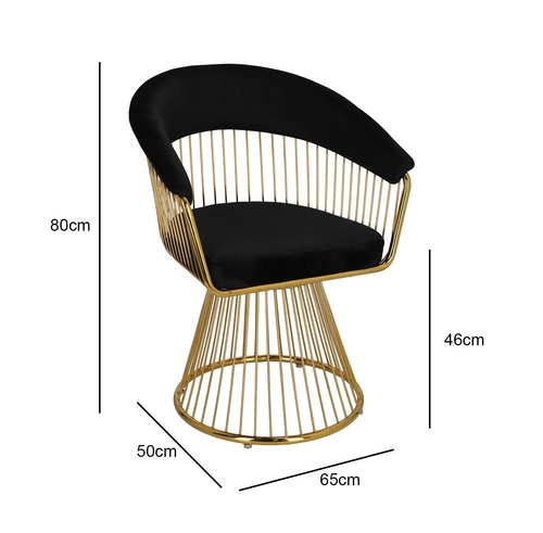 Židle Feeny Velvet černá