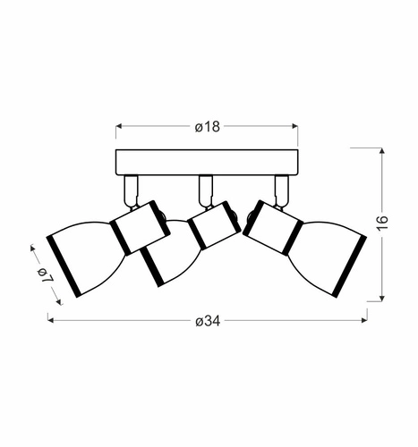 Stropní svítidlo Fido bílé moderní kulaté do obýváku a ložnice CANDELLUX 34 cm