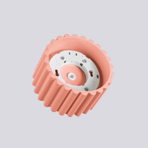 Stropní svítidlo AURA 1 růžové moderní kulaté do obýváku a kuchyně hliník