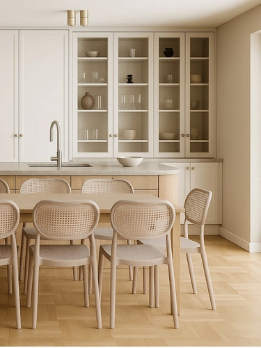 Zahradní židle Bilto taupe Intesi z polypropylenu, snadno čistitelná, stohovatelná boho