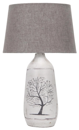 Keramická stolní lampa Walia 1 světle šedá s textilním stínidlem do ložnice a obýváku 40 cm CANDELLUX